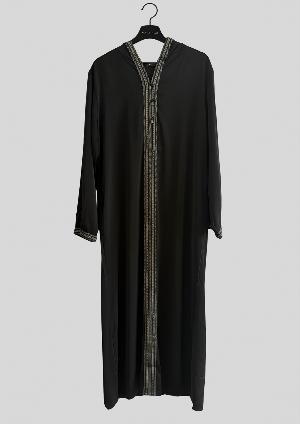 Jellaba Noir à Capuche