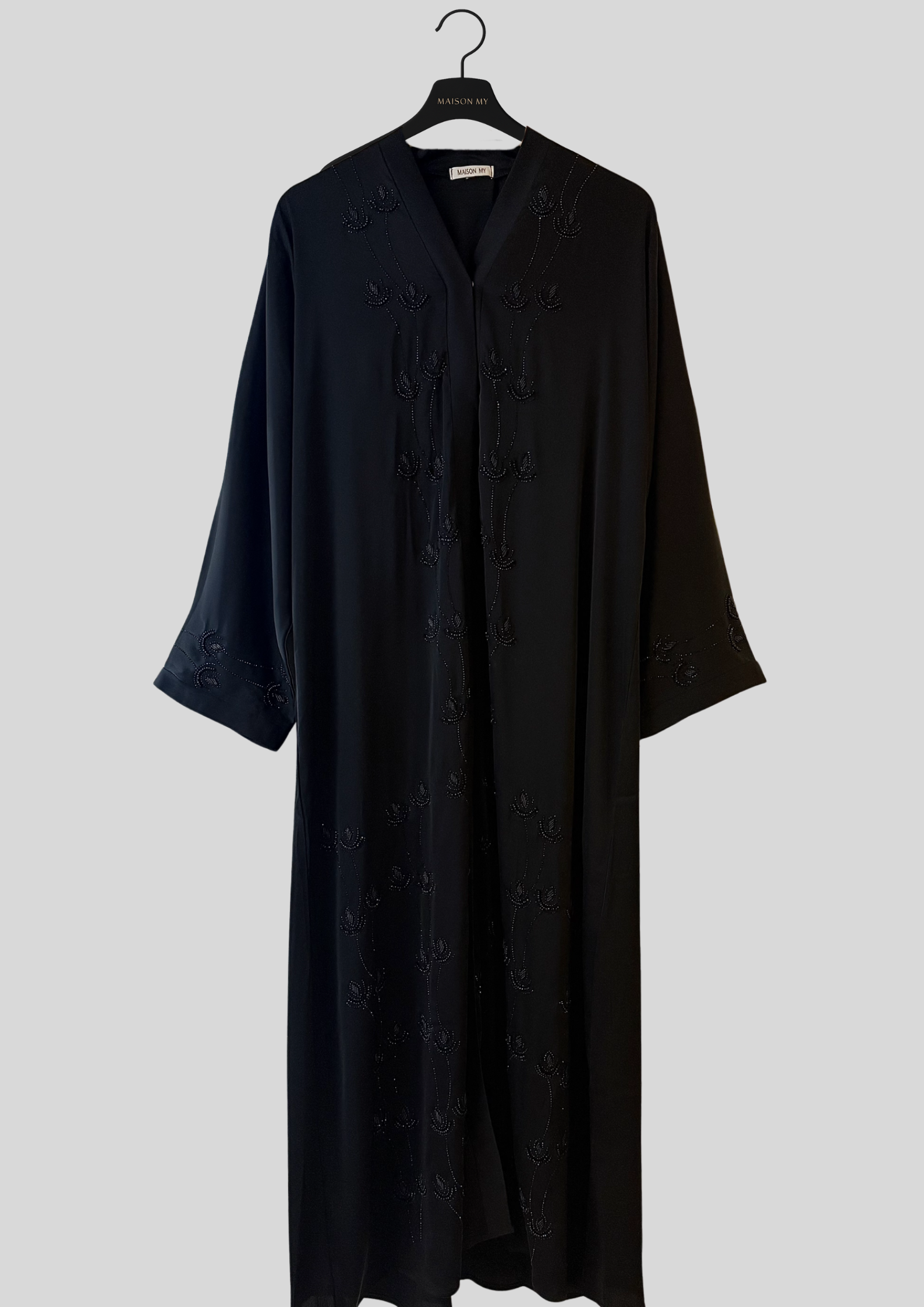 Abaya Noir Perlée